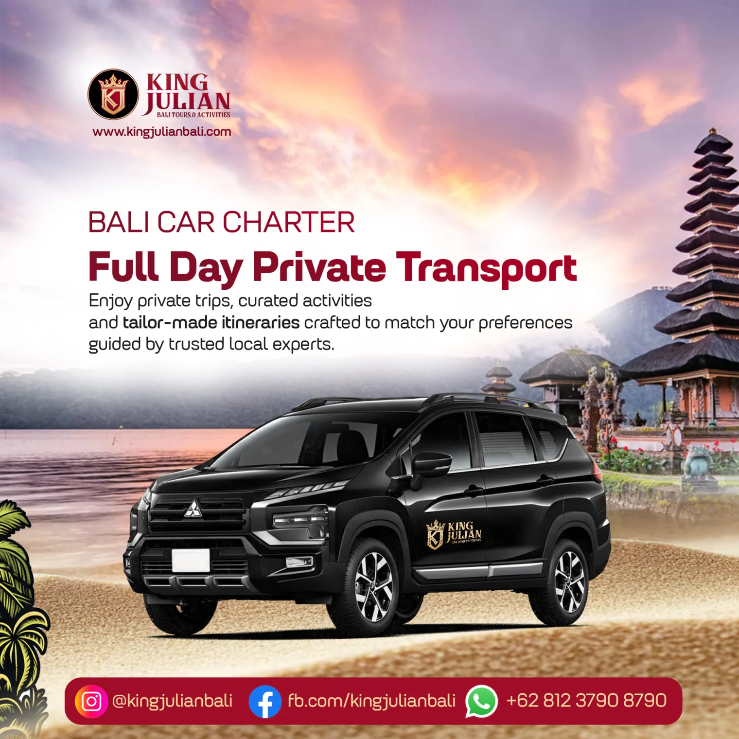 King Julian Bali – Private Tour & Activities